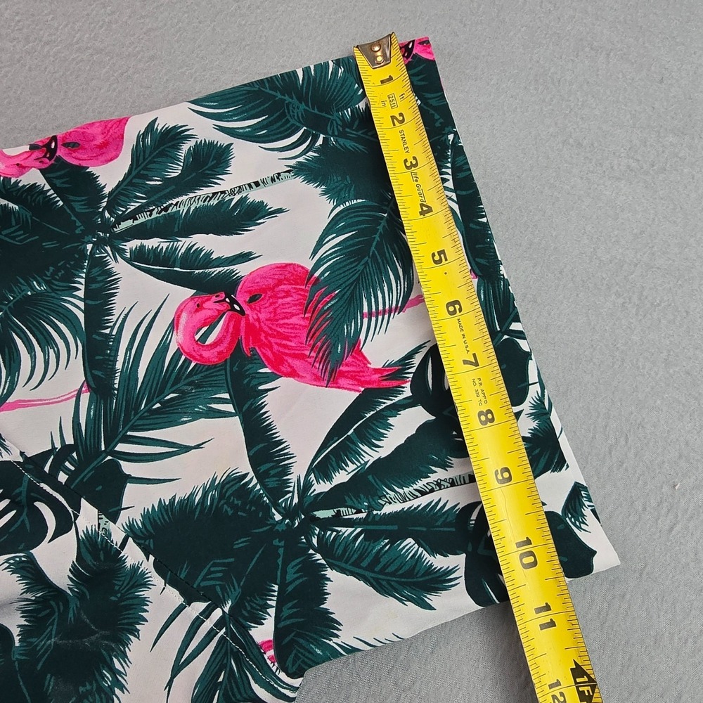 Men 2 Piece Tropical Flamingo Hawaiian Shirt & Shorts 6XL Resort Camp Vacation - Picture 5 of 13